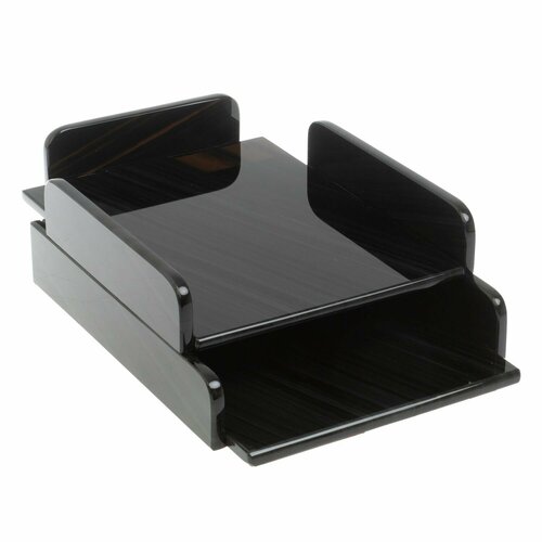 Лоток для бумаг А4 двухъярусный черный обсидиан 127283 26090₽