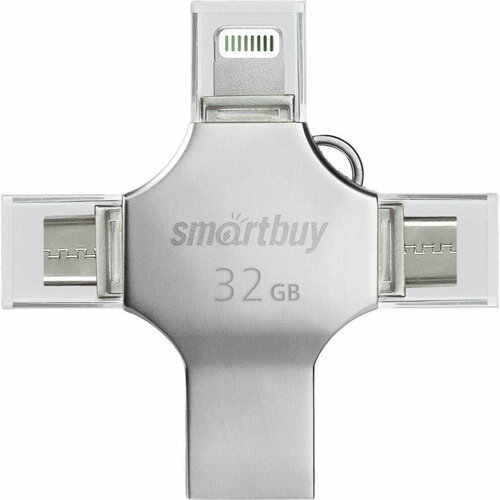 USB-флеш накопитель (SMARTBUY (SB032GBMC15) 032GB MC15 Metal Quad) флеш накопитель usb 3 0 smartbuy 256gb mc15 metal quad sb256gbmc15