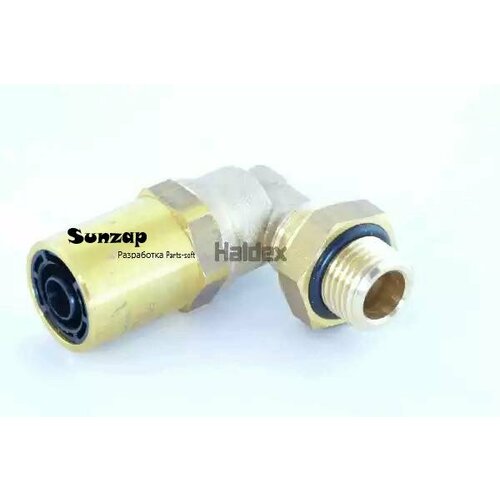 HALDEX 03281096600-RTC Соединитель трубки ПВХ полиамид d12ммМ16х15мм угловой металл HALDEX 2596₽