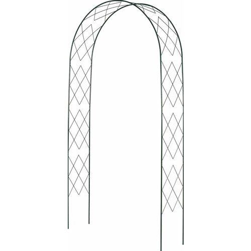 Арка садовая «Ромб», 250х130х35 см, сталь, цвет зелёный арка садовая ромб