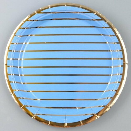 Тарелка бумажная Золотые полосы набор 6 шт 650₽