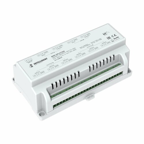 Arlight INTELLIGENT ARLIGHT Сплиттер SMART-DMX512-306-72-DIN (12-48V, 2-in, 6-out, RS-485)