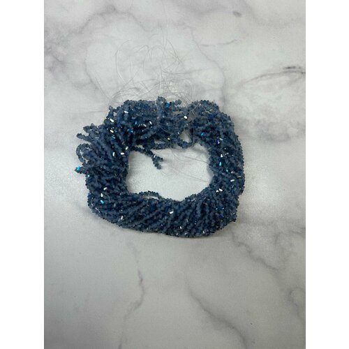 Бусины алмазное стекло синий перламутровый 3 нити 4мм 599₽