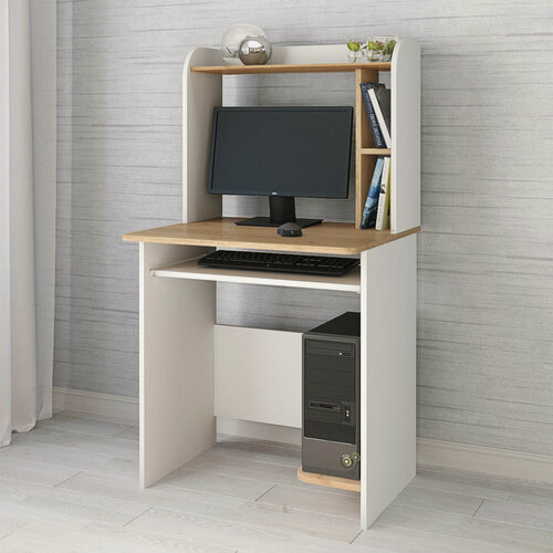 Изображение товара Стол компьютерный с полками функциональный ширина 70 см, высота 130см ЛДСП