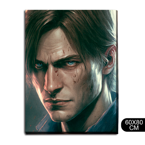 Картина интерьерная на холсте игра Residnet Evil Леон PS PC XBOX Switch - 113 В 80x60 1690₽