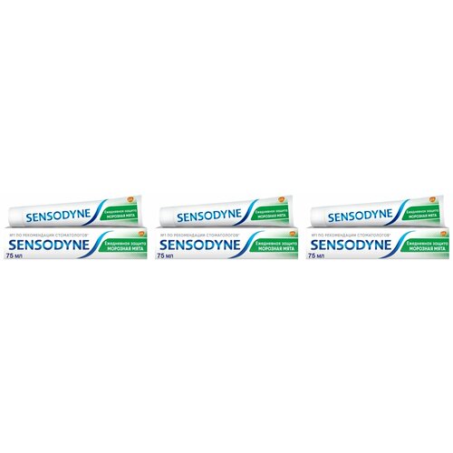 Зубная паста Sensodyne Ежедневная Защита Морозная мята, 75 мл, 3 шт