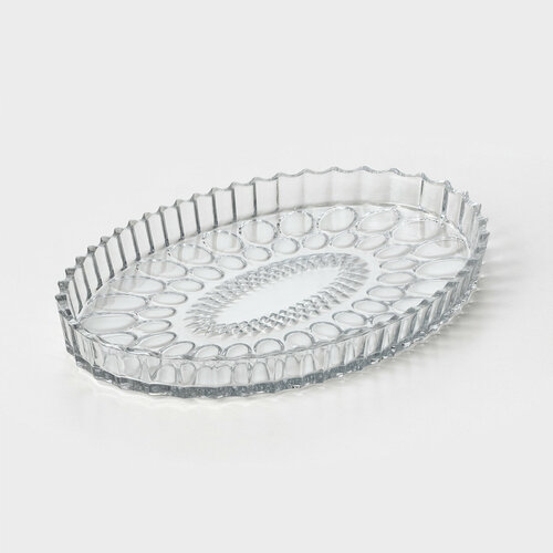 Тарелка стеклянная NOVA, 31,5×21,5 см