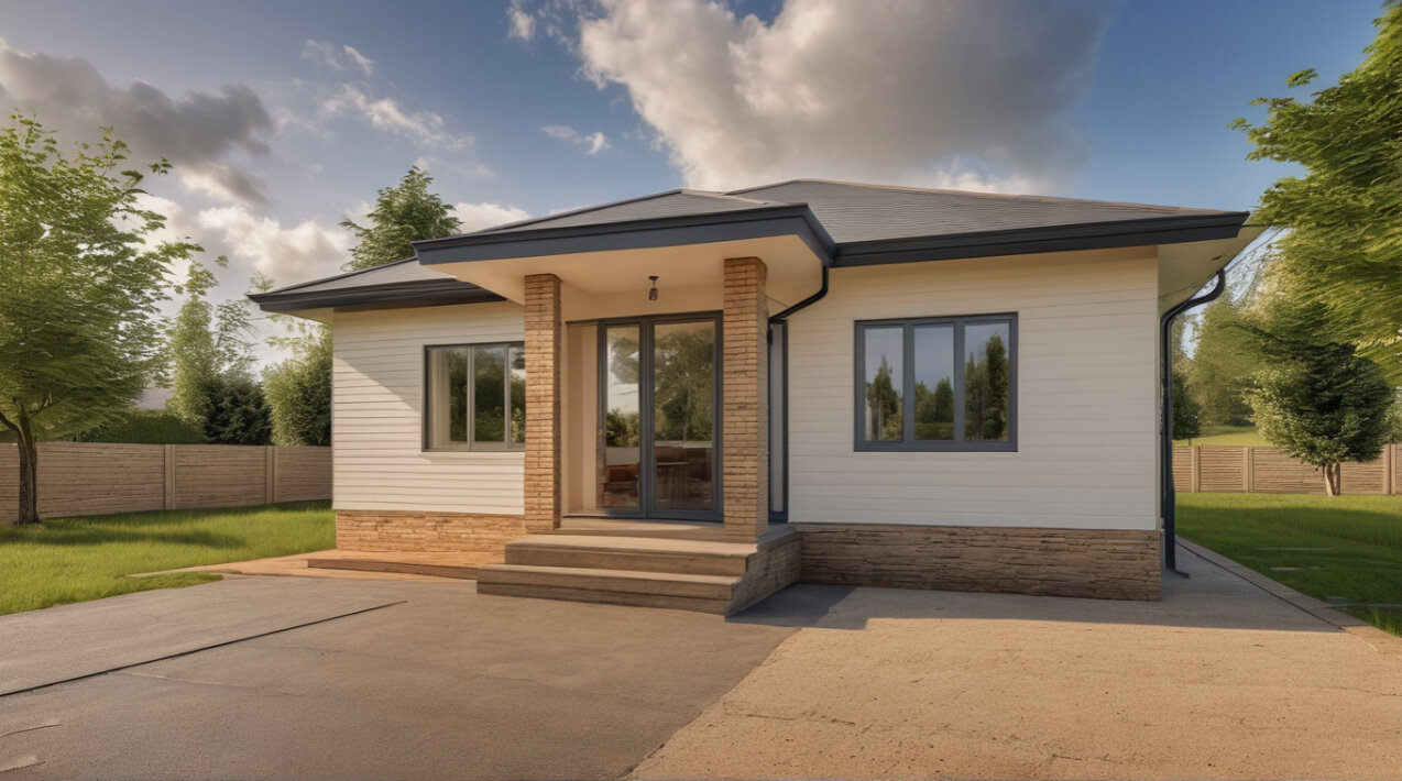 фото Проект дома из газоблока фасадами из сайдинга