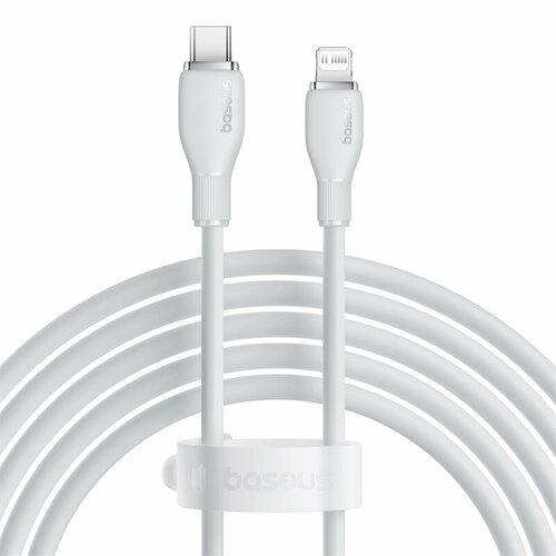 фото Кабель baseus pudding series fast charging cable type-c to type-c 100w 2m stellar white (p10355702221-01)