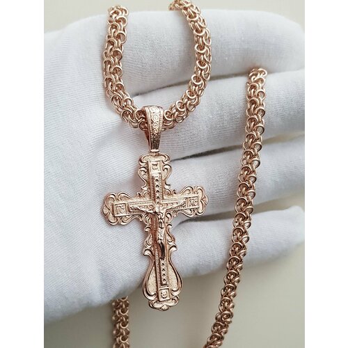 Комплект бижутерии размер кольецепочки 61 см золотой 3366₽