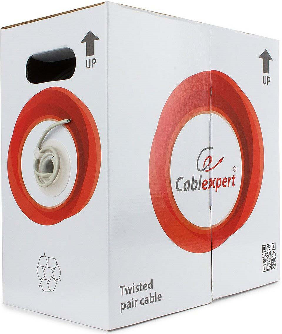 Кабель Cablexpert , UTP5e, 4 пары, 305 м, UPC-5040E-SOL, серый