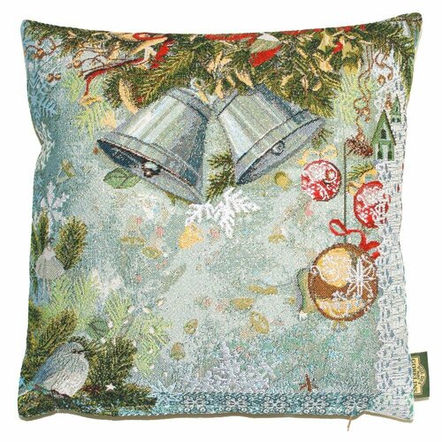 Наволочка декоративная 34Х34 Хрустальный Лед, Улица Гобеленов, люрекс гобелен