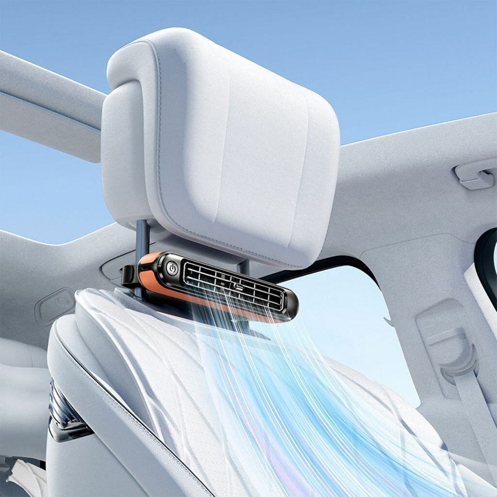 Вентилятор заднего сиденья с USB-разъемом twin turbo-черный — фото 1