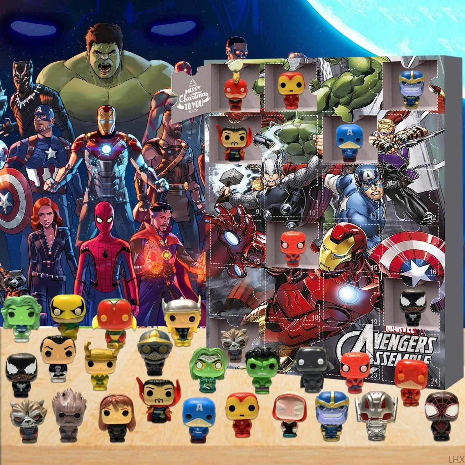 Адвент календарь, Набор фигурок Marvel,24 шт