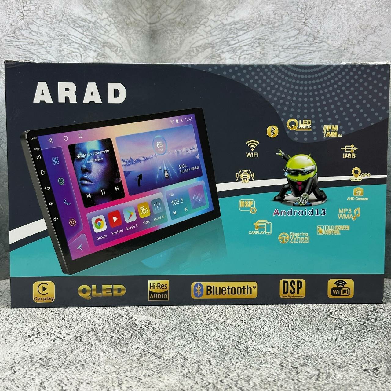 Магнитола для автомобиля / Arad 4+64 Android,2 din, 9 дюймов. WIFI, Bluetooth, GPS, MP5-плеер