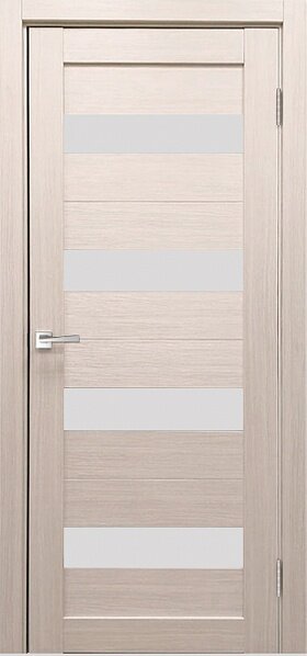 Межкомнатная Дверь Verda Х-8 Лиственница Кремовая со Стеклом Сатинат Белый 1900х550мм (Полотно 1шт) / Верда.