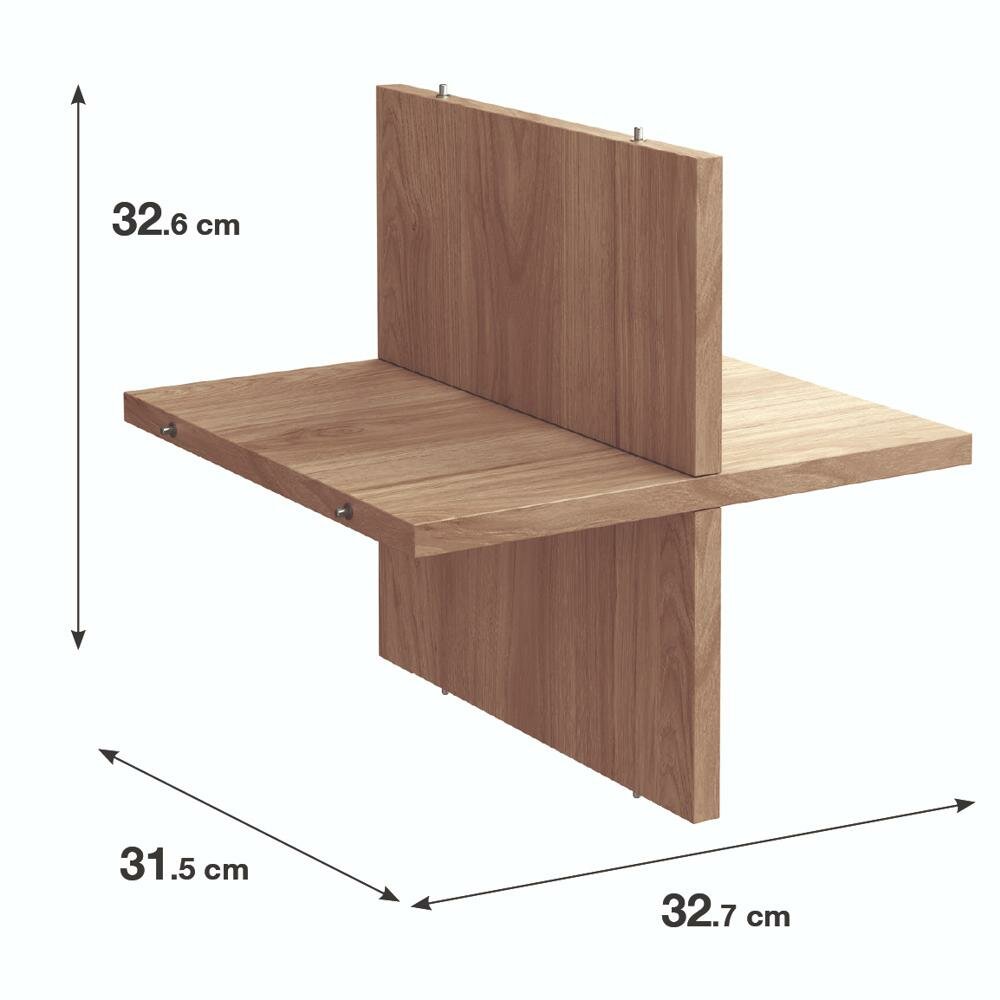 Полка крестовая для стеллажа Spaceo KUB 32.7x31.5 см ЛДСП цвет гикори джексон
