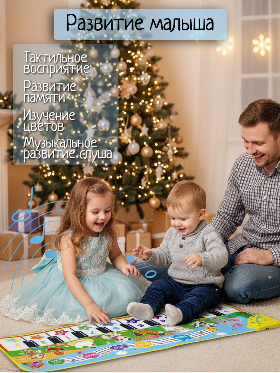 Музыкальный коврик пианино детский — фото 1