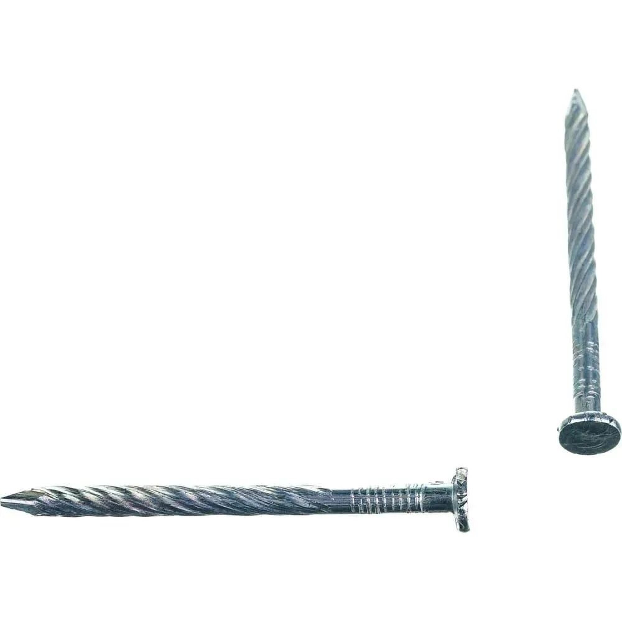 Гвозди Шпунтик винтовые цинк 2.5x60 мм 1 кг в упаковке цвет серебристый