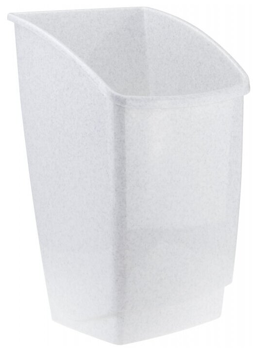 Ведро для мусора М-пластика 7 литров, пластиковое, с крышкой-вертушкой, мрамор - фотография № 3