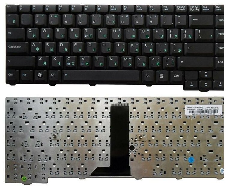 Клавиатура для ноутбука Asus NSK-U1G0R 24 pin Русская Черная