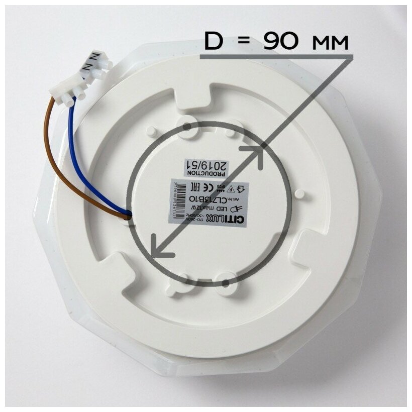 Светильник накладной светодиодный Citilux Диамант CL713B10 белый хром - фотография № 11