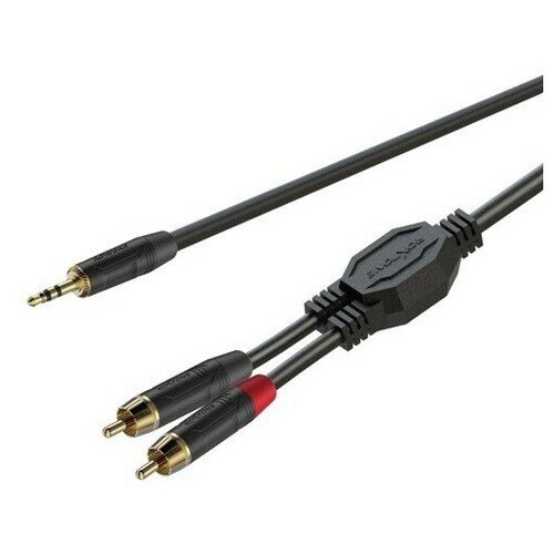 ROXTONE GPTC140/5 Аудио-кабель, JACK(S) 3,5MM-2*RCA, 5м кабель mini jack 3 5 мм стерео 2 rca черный 5 метров