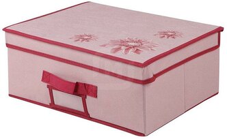 Короб для хранения Handy Home "Хризантема", Д400 Ш300 В160, розовый, бордовый