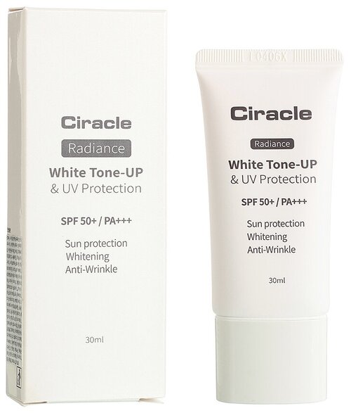 Осветляющий солнцезащитный крем Ciracle Radiance White Tone-Up & UV Protection SPF50+/ PA+++ (30 мл)