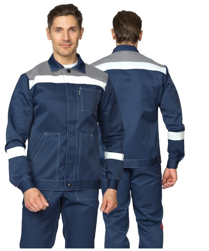 Костюм мужской "Пантеон 2" СОП синий/серый (куртка и полукомбинезон)