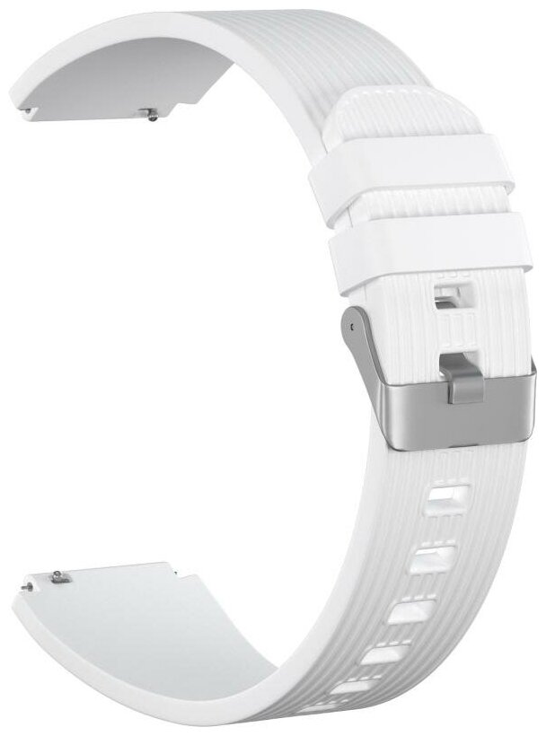 Ремешок силиконовый GSMIN Italian Collection 22 для Samsung Galaxy Watch 3 45мм (Белый)