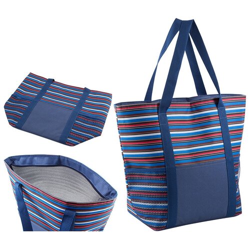 Термосумка пляжная 25 л CB-12 Sunset Tote-I ECOS 25л Sunset Tote-I 46х18х34 см, Цвет Синий в полоску