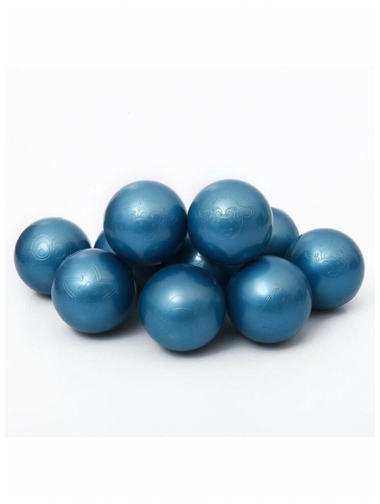 Соломон Набор шаров для сухого бассейна 500 шт, цвет: синий металлик - фотография № 1