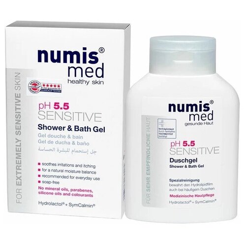 Гель для душа и ванны Sensitive pH 5.5 NUMIS MED 200 мл