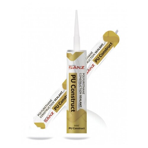 Клей герметик полиуретановый серый 600 мл. PU 40 Construct SANZ (12шт)