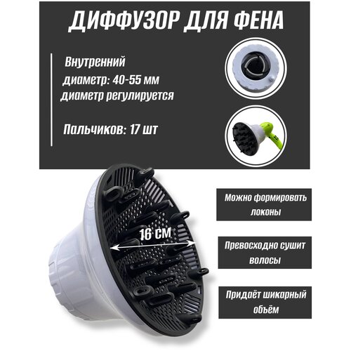 CHARITES Диффузор для укладки волос дополнительная насадка для фена универсальная термостойкий пластик Артикул 92274341 129000₽