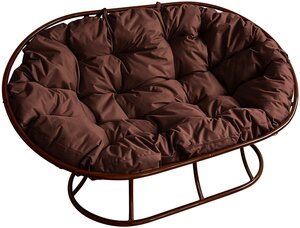Диван мамасан коричневый, коричневая подушка