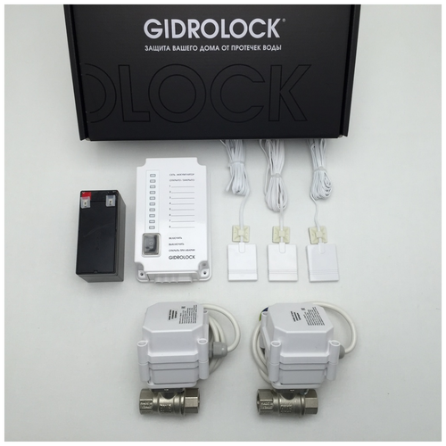 Комплект GIDROLOCK PREMIUM BUGATTI 1/2 с контролем обрыва цепи датчик gidrolock wsp 2 с проводом 3 м с контролем обрыва цепи бежевый