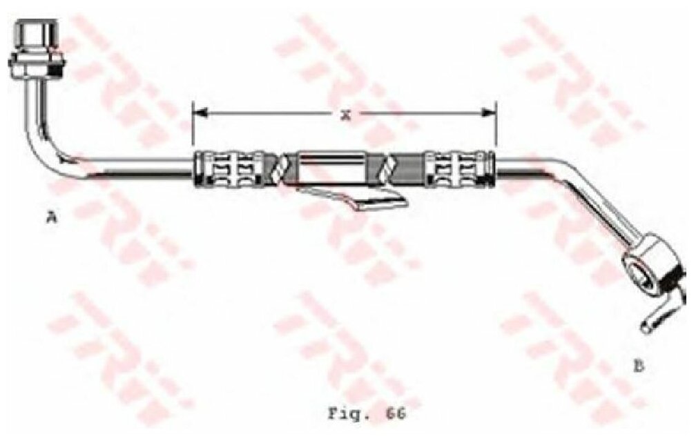 Шланг тормоз. передн. 575mm, шт