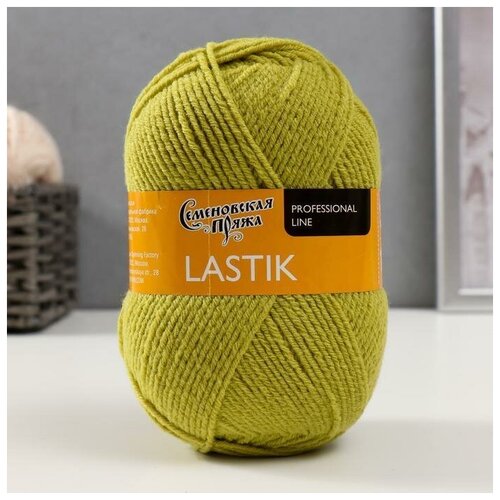 Пряжа Lastik (Ластик) 28% имп.меринос.шерсть,69% акрил,3% эластан 365м/100гр(70345 липа_v) (1 шт.)