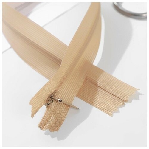 Молния потайная 3 неразъёмная замок автомат 50 см цвет бежевый 486₽