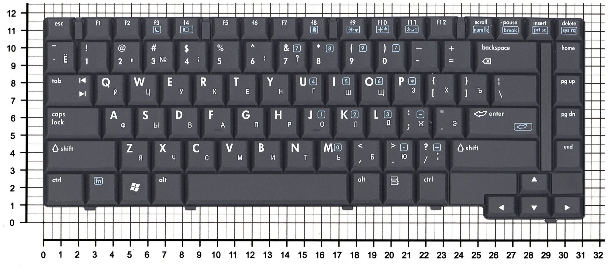 Клавиатура для ноутбука HP Compaq 9J N8282 D0R русская черная без указателя