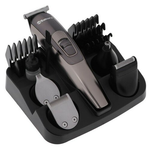 Триммер Sakura SA-5531BK для бородыусовголовы 3-12 мм 9 насадок АКБ чёрный 255800₽