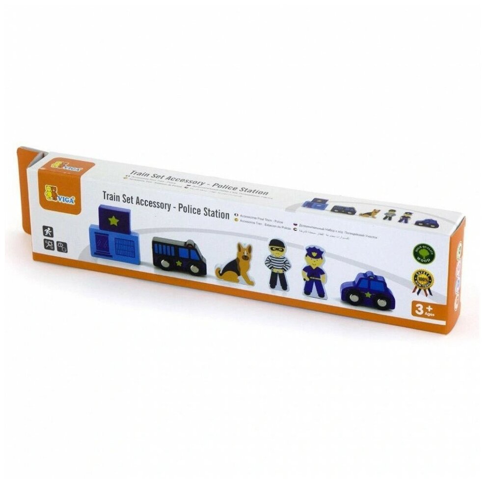 Игровой набор к железной дороге Viga Toys Полицейский участок (50814) - фото №2