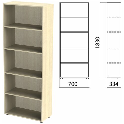 Шкаф стеллаж Канц 350х330х1830 мм 4 полки цвет орех пирамидальный 6106₽