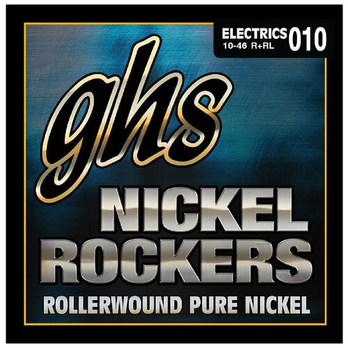 Набор струн для электрогитары, никель, 10-46 - GHS R+RL NICKEL ROCKERS