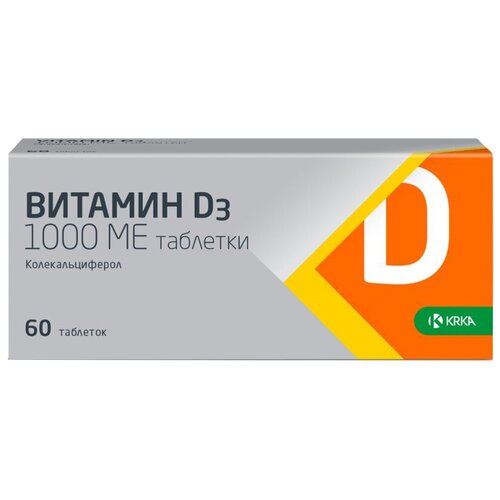 Витамин D3 таб., 1000 ME, 60 шт.