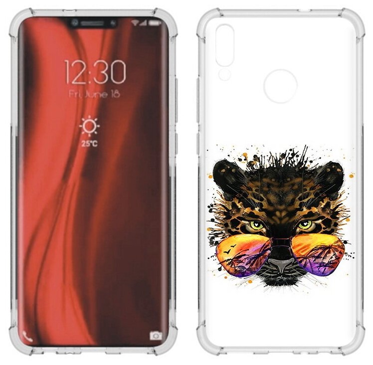 Чехол задняя-панель-накладка-бампер MyPads тропический леопард для Huawei Honor 8X (JSN-L21) 6.5 противоударный