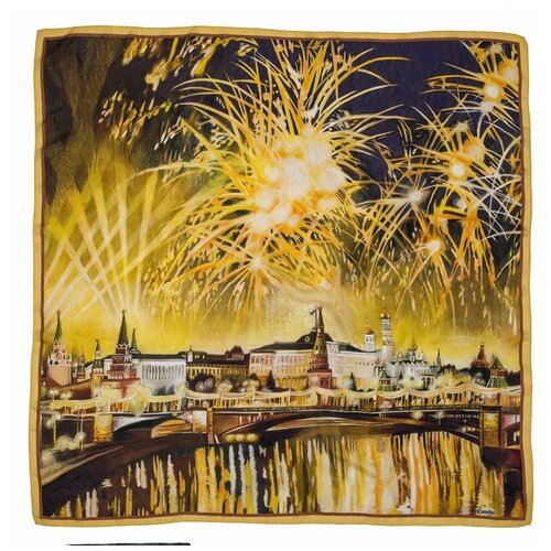 фото Платок "салют" 90х90см шелк gourji