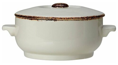 Бульонная чашка с крышкой «Браун дэппл», 0,425 л, 12 см, коричневый, фарфор, 17140828, Steelite удалить
